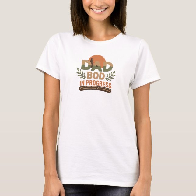 T-shirt Impression créative DAD BOG PROGRESS gras (Devant)