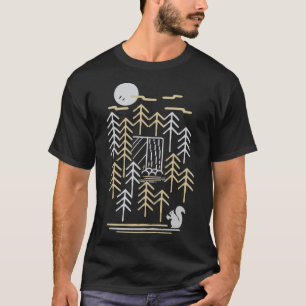 T-shirt Impression d'animal écureuil sauvage Géométrique N