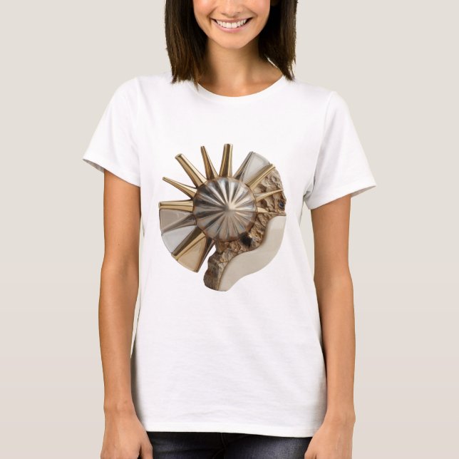 T-shirt Impression d'art ABSTRACT ART Argent Chic (Devant)