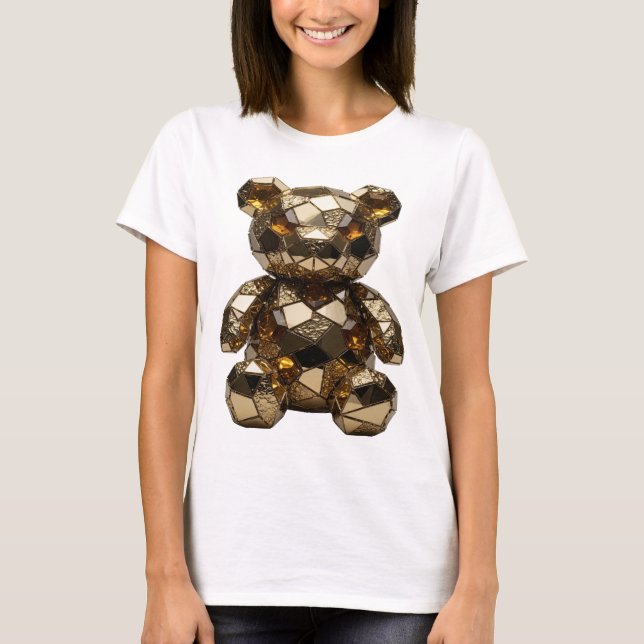 T-shirt Impression d'art ABSTRACT ART Argent Chic (Devant)