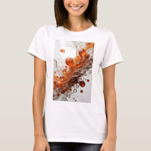 T-shirt Impression d'art ABSTRACT ART Orange Classique