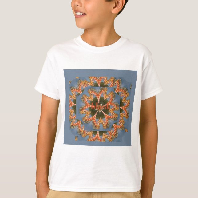T-shirt Impression d'art Abstrait Giraffe (Devant)