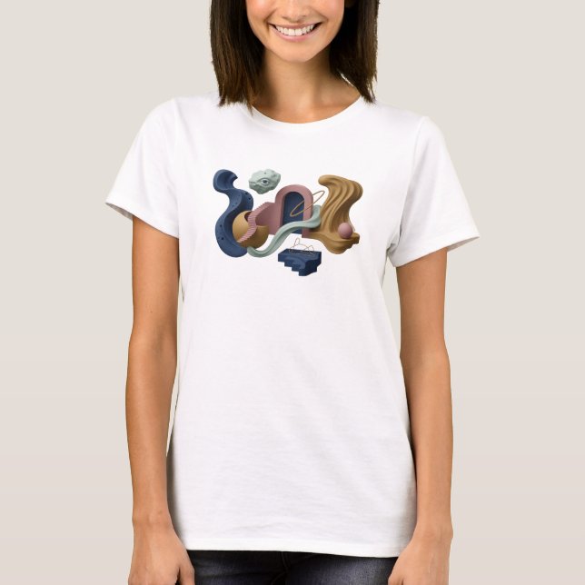 T-shirt Impression d'art abstrait NAVY ART (Devant)