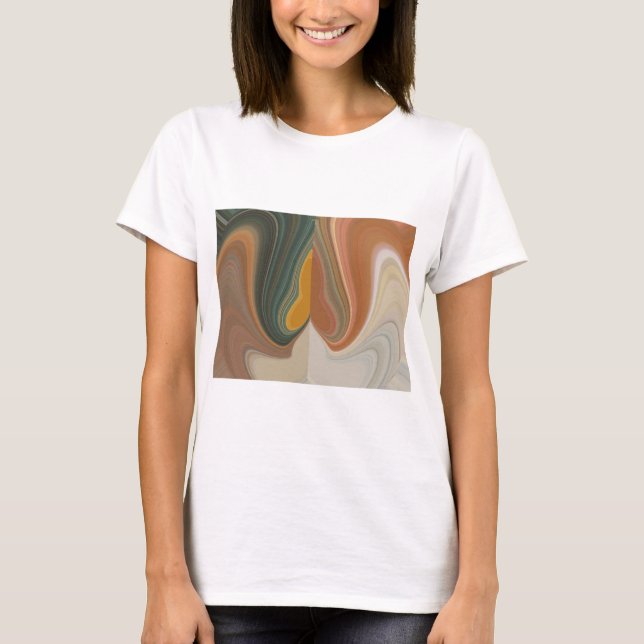T-shirt Impression d'art Abstrait rétroactif (Devant)