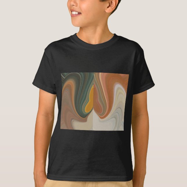 T-shirt Impression d'art Abstrait rétroactif (Devant)