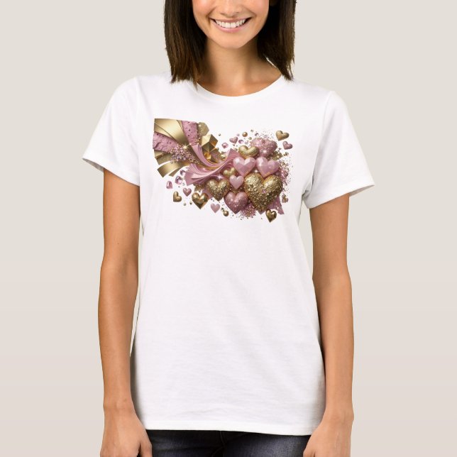 T-shirt Impression d'art abstrait rouge MODERNE (Devant)