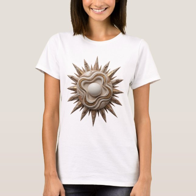 T-shirt Impression d'art d'art abstrait argent ABSTRACT AR (Devant)