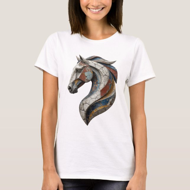 T-shirt Impression d'art d'art abstrait argenté CLASSIQUE (Devant)