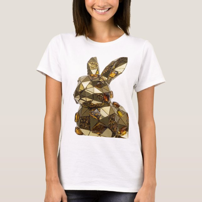 T-shirt Impression d'art d'art abstrait argenté Classique (Devant)
