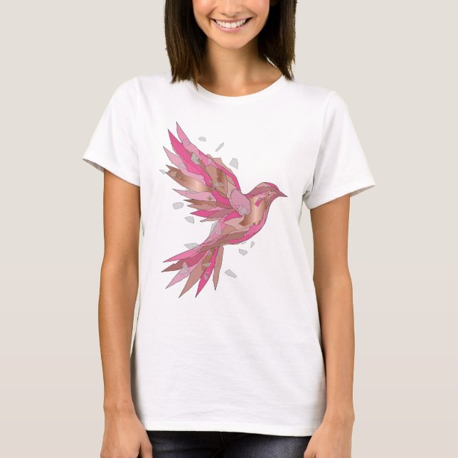 T-shirt Impression d'art d'art abstrait argenté tendance (Devant)