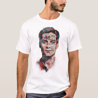 T-shirt Impression d'art de collage de héros araignée abst