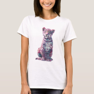 T-shirt Impression d'art du jeune jaguar chromatique