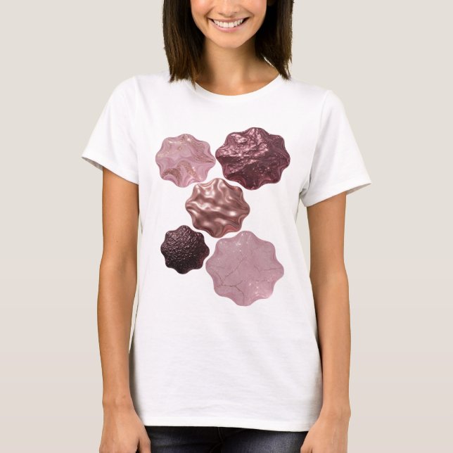 T-shirt Impression d'art en ABSTRACT ART argenté gras (Devant)