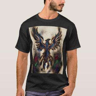T-shirt Impression d'art fine Phoenix Rising Dark Fire Fan