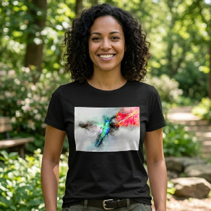 T-shirt Impression d'art floral à l'aquarelle représentant