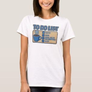 T-shirt Impression d'art Orange Classique CAFÉ TRAVAIL CRI