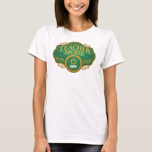 T-shirt Impression d'art sarcelle classique MODE ENSEIGNEM (Devant)