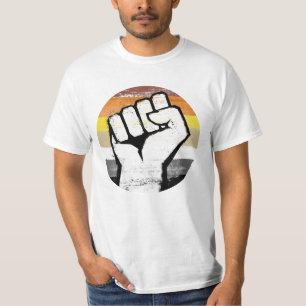 T-shirt Impression de cercle de poing de fierté d'ours