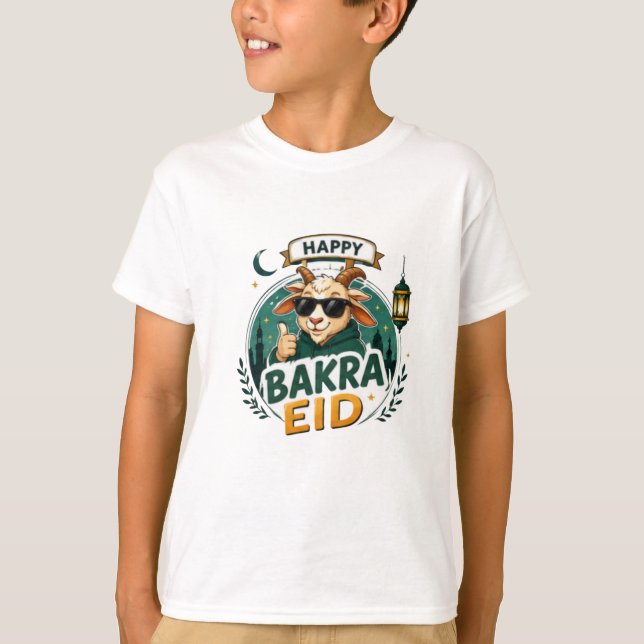 T-shirt Impression de chèvre d'Eid dessin animé (Devant)