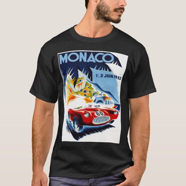T-shirt Impression de course automobile Grand Prix de Mona (Devant)
