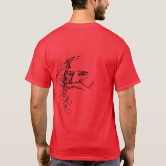 T-shirt Impression de croquis de visage abstrait au dos T