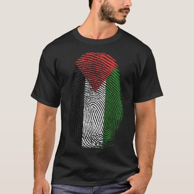 T-shirt Impression de doigt - Palestine (Devant)