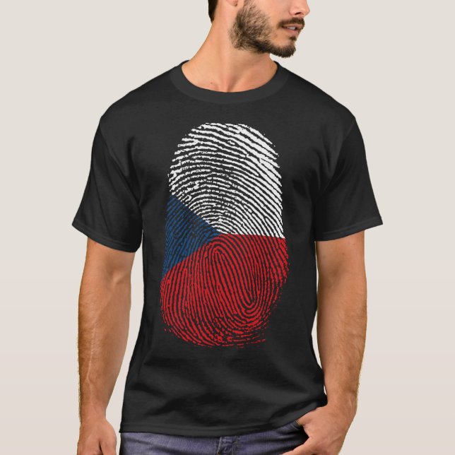 T-shirt Impression de doigt - République tchèque (Devant)
