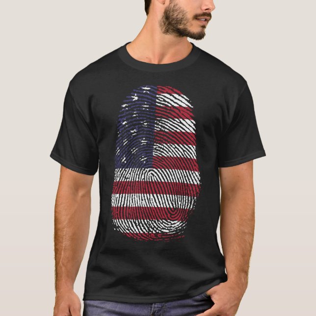 T-shirt Impression de doigt - USA (Devant)
