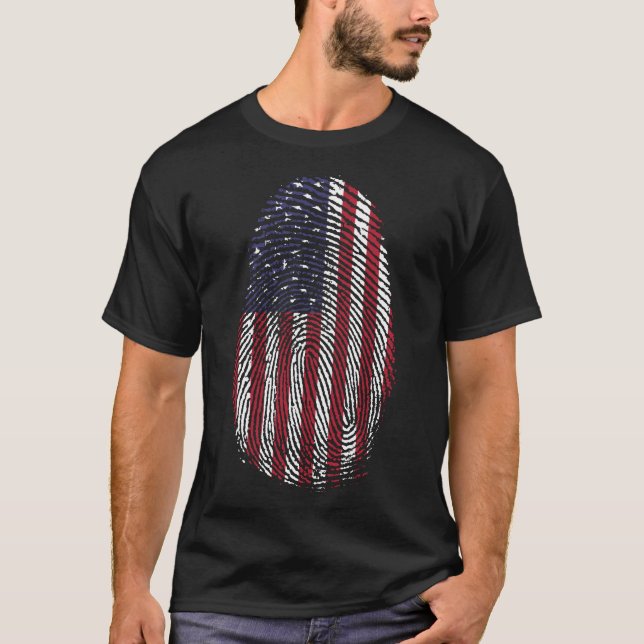 T-shirt Impression de doigt - USA (Devant)