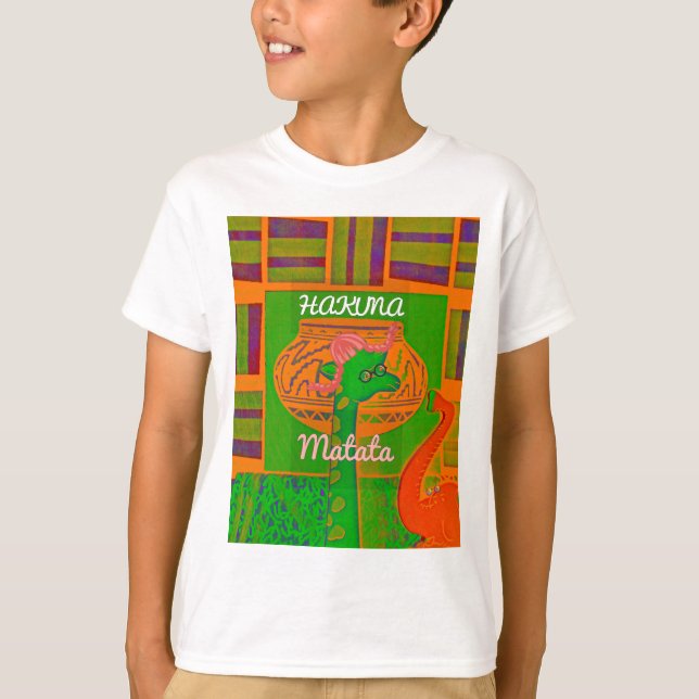 T-shirt Impression de la Giraffe Hakuna (Devant)