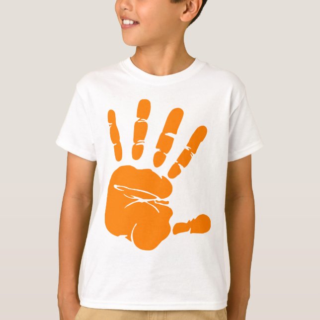 T-shirt Impression de la main (Devant)