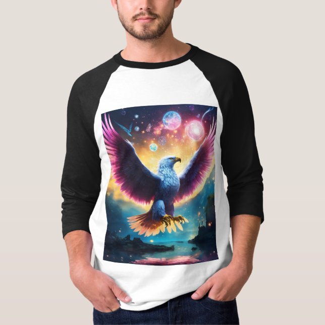 T-shirt "Impression de l'Aigle Majestic - Captivant la fau (Devant)