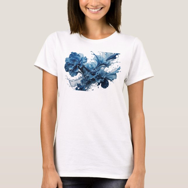 T-shirt Impression de mode ART ABSTRAIT Argent (Devant)