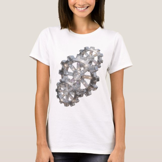 T-shirt Impression de mode ART ABSTRAIT argentée accrocheu (Devant)