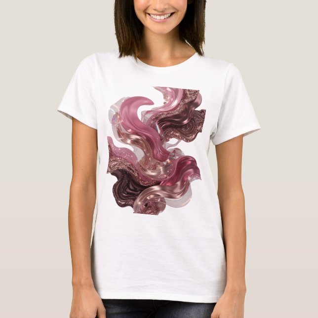 T-shirt Impression de mode ART ABSTRAIT Argentée v2 (Devant)