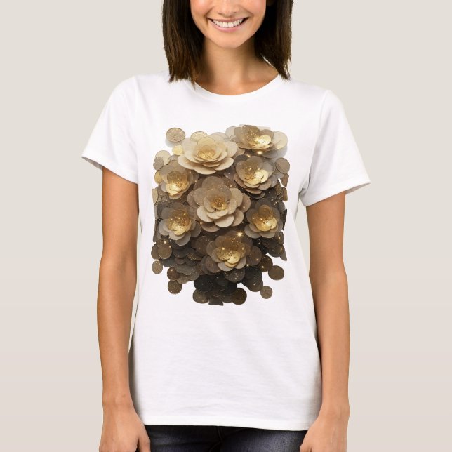 T-shirt Impression de mode ART ABSTRAIT Gris (Devant)