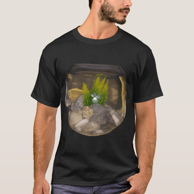 T-shirt Impression de poisson antique (Devant)