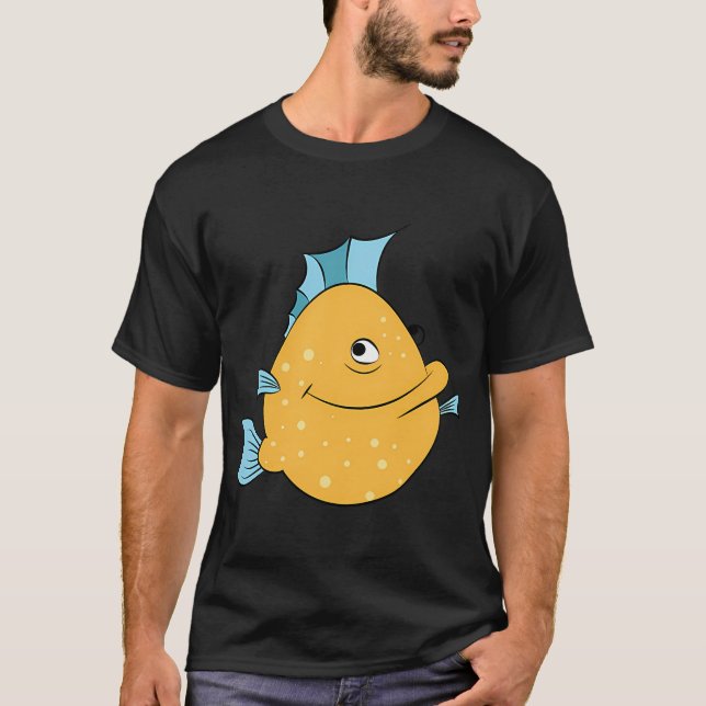 T-shirt Impression de poisson de dessin animé (Devant)