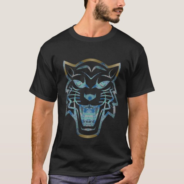 T-shirt Impression de tigre Abstraite (Devant)