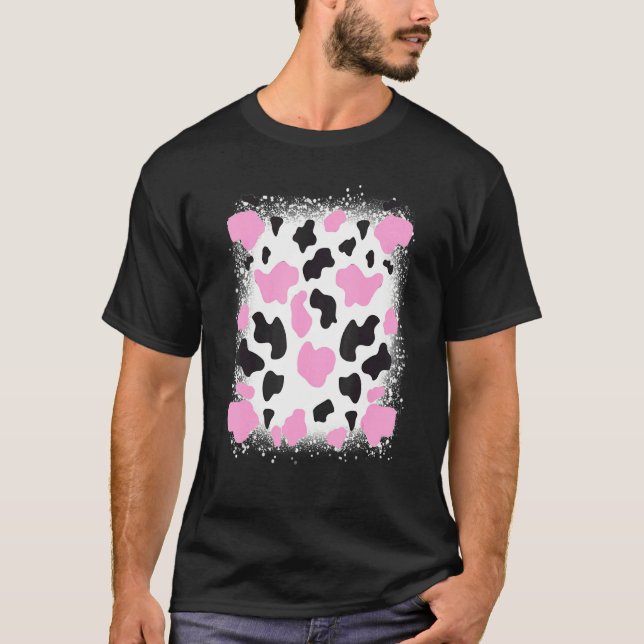 T-shirt Impression de vache animale Maman génisse de rodéo (Devant)