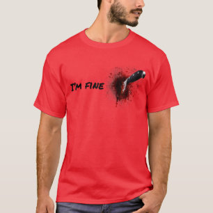 T-shirt Impression d'Halloween horreur sang tache blessure