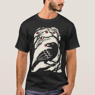 T-shirt Impression d'oiseau aux baies d'automne Essentiel