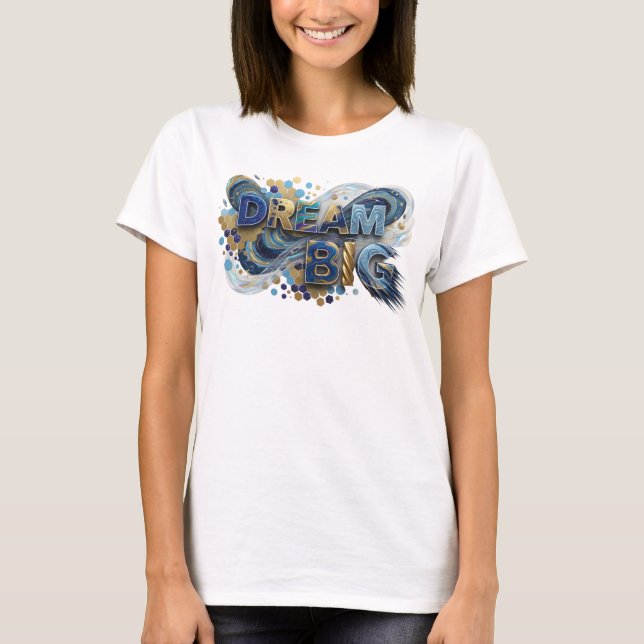 T-shirt Impression DREAM BIG Navy Edgy (Devant)