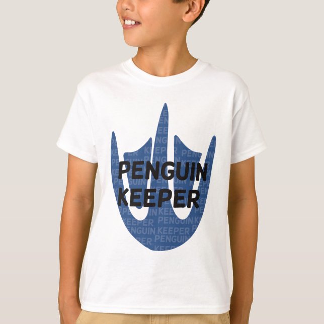 T-shirt Impression du pied du gardien de pingouins (Devant)