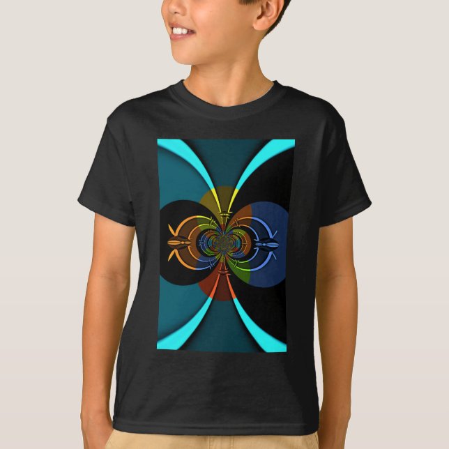 T-shirt Impression d'une éclatement de couleur Abstraite (Devant)
