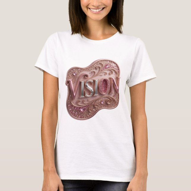 T-shirt Impression Edgy Silver VISION (Devant)