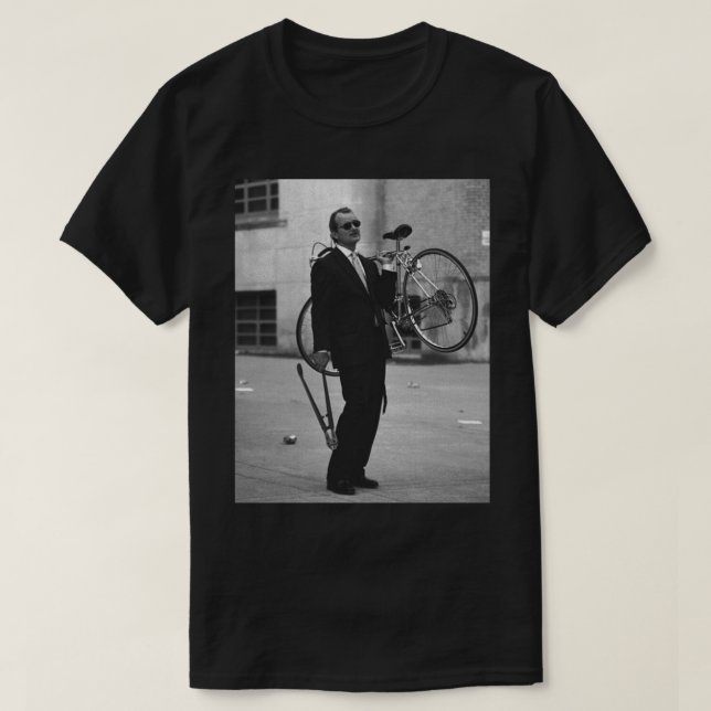 T-shirt Impression encadrée de Bill Murray Bike (Design devant)