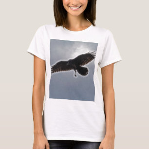 T-shirt Impression fractale descendante du corbeau