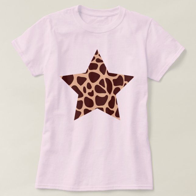 T-shirt Impression girafe étoile (Design devant)