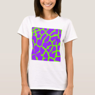 T-shirt Impression Girafe Menthe Améthyste